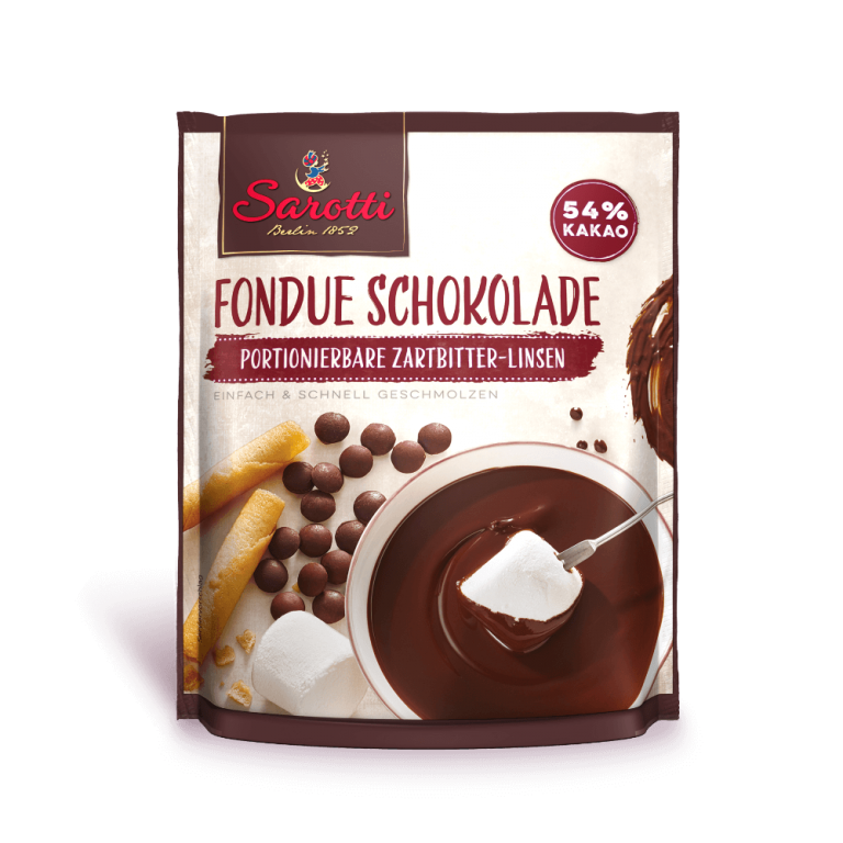 Fondue Schokolade – Zartbitter Linsen – Softpack